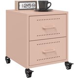 The Living Store Nočna omarica 2 kosa roza 36x39x43,5 cm jeklo - Nočna Omarica, (21568480) | Shoptok.si