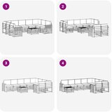  Set vanjskih sofa 10 kom. Bijela i bež Poliester | shoptok.hr