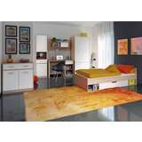 Kondela Regal 2D1S, bela/hrast sonoma, TEYO | Shoptok.si