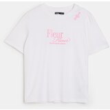 Sinsay Pamučna majica s izvezenim tekstom | shoptok.hr