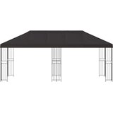 Paviljon s bočnim stranama 6 x 3 m Antracit Poliester i čelik | shoptok.hr