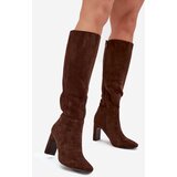 Boto Ladies heated ankle boots with heel chocolate Zamira | shoptok.hr