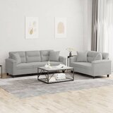 2-dijelni set sofa s jastucima svjetlosivi od mikrovlakana | shoptok.hr