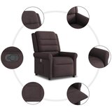  Naslonjač od tkanine tamnosmeđi | shoptok.hr