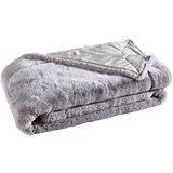 Ambiente krznena odeja 150/200 cm srebrne barve | Shoptok.si