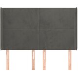  Uzglavlje s ušima tamnosivo 147x16x118/128 cm baršunasto | Eponuda.ba