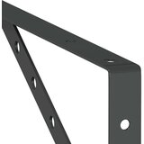 vidaXL Nosilec za polico 4 kosi 23,5x2,5x15,5 cm črno nerjaveče jeklo | Shoptok.si