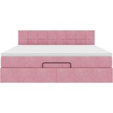 vidaXL Otomanski posteljni okvir z vzmetnico roza 180x200cm žamet | Shoptok.si