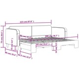  Izvlečna dnevna postelja temno taupe 80x200 cm blago, (20937904) | Shoptok.si