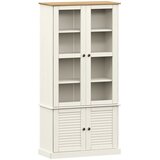  Vitrina sa staklom VIGO bijela 85x35x170 cm od masivne borovine | Eponuda.ba