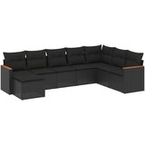  8-dijelni set vrtnih sofa od poliratana s jastucima crni | shoptok.hr