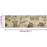  Tepih perivi s natpisom Coffee 45 x 150 cm baršunasti | shoptok.hr