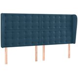  Uzglavlje s ušima tamnoplavo 163x23x118/128 cm baršunasto | shoptok.hr