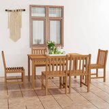 Vrtni blagovaonski set od 7 dijelova 150 x 90 cm masivno tikovino drvo | shoptok.hr