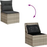  10-dijelni vrtni sofa set s jastučićima svjetlosiva poliratan | shoptok.hr