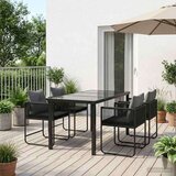  Komplet za jedilnico v vrtu 5 pcs Črna in anthracit, (5000271284) | Shoptok.si