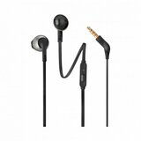 Jbl T205 black earbud slušalice, mikrofon, 3.5mm, crna Cene
