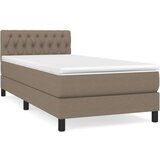  Krevet s oprugama i madracem smeđesivi 90x200 cm od tkanine | shoptok.hr