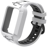 INF Športni dvobarvni TPU pašček za Xiaomi Mi Band — mehak in zanesljiv White+Black, (5000264507) | Shoptok.si