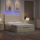  Otomanski krevet s madracem i LED krem 140x200 cm tkanine | Eponuda.ba