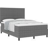 Box Spring Krevet s Madracem Lagano Sivi 140x200 cm Tkanina od kovaljura | shoptok.hr