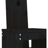 vidaXL barski stolci 2 kom crni 40 x 42 x 120 cm od masivne borovine | shoptok.hr