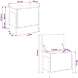  Kutija za spremanje Dimljeni hrast 80 x 40 x 49,5 cm | shoptok.hr