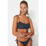 Trendyol Black Polka Dot Tie Bikini Top | Shoptok.si