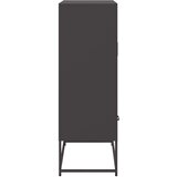  Visoka komoda crna 68x39x111,5 cm od čelika | shoptok.hr