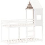Krov za dječji krevet bijeli 55x84x132 cm masivna borovina | shoptok.hr