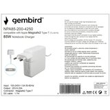 Gembird NPA85-200-4250 (TJ-341N Apple Type-T) punjač za MacBook 85W-20V-4.2A, Magsafe2 Type-T Cene