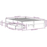 vidaXL Okvir kreveta bez madraca 135 x 190 cm od masivne borovine | shoptok.hr