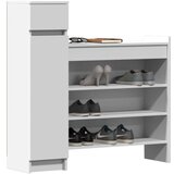 vidaXL Omarica za čevlje bela 100,5x28x100 cm inženirski les | Shoptok.si