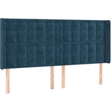 LED posteljno vzglavje temno modro 163x16x118/128 cm žamet, (20933361) | Shoptok.si