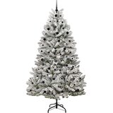 vidaXL Umestno božično drevo Zelena in Bela 240 cm PVC in kovina | Shoptok.si