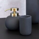 Mette Ditmer Denmark Antracitna keramična skodelica za zobne ščetke Lotus - | Shoptok.si