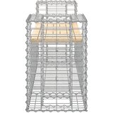  Vrtna klupa s gabionskim dizajnom 183x41x60,5 cm od borovine | shoptok.hr