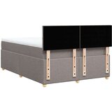 vidaXL Krevet s oprugama i madracem smeđesivi 140 x 190 cm od tkanine | shoptok.hr