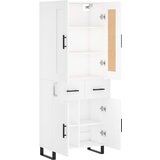  Visoka komoda bijela 69,5x34x180 cm konstruirano drvo | shoptok.hr