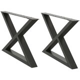  Noge za stolić 2 kom antracit 70x(42-43 3) cm čelik | shoptok.hr