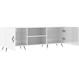TV ormarić sjajni bijeli 150 x 30 x 50 cm od konstruiranog drva | shoptok.hr