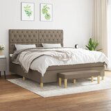The Living Store Box spring postelja z vzmetnico taupe 160x200 cm blago - Box Spring Postelja, (21438662) Cene