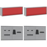  Set radnih ormarića s ladicama s pohranom 10 pcs Crvena | shoptok.hr