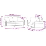  2-dijelni set sofa s jastucima plavi baršunasti | shoptok.hr