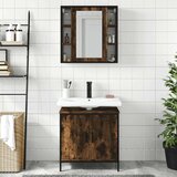  2-dijelni set kupaonskog namještaja dimljena boja hrasta drveni | shoptok.hr