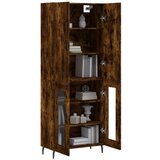  Visoka komoda dimljeni hrast 69,5x34x180 cm konstruiranog drva | shoptok.hr