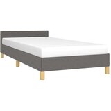  Posteljni okvir z vzglavjem temno siv 80x200 cm blago, (20600852) | Shoptok.si