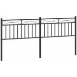  Metalno zamjensko uzglavlje crno 180 cm | shoptok.hr