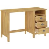  Pisalna miza Hill s 3 predali 120x50x74 cm trdna borovina, (20640824) | Shoptok.si