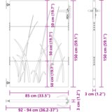 vidaXL Vrtna vrata Crna 105 x 150 cm Čelik s praškastim premazom | shoptok.hr